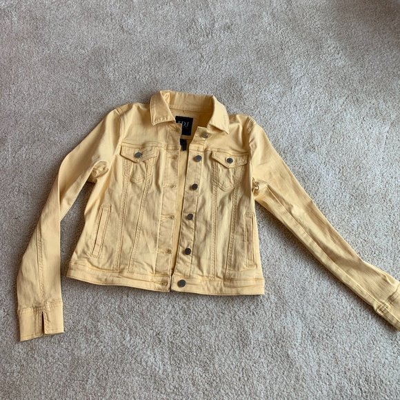 FDJ Jeans Jacket, Yellow, Cotton, XS - Picture 6 of 7